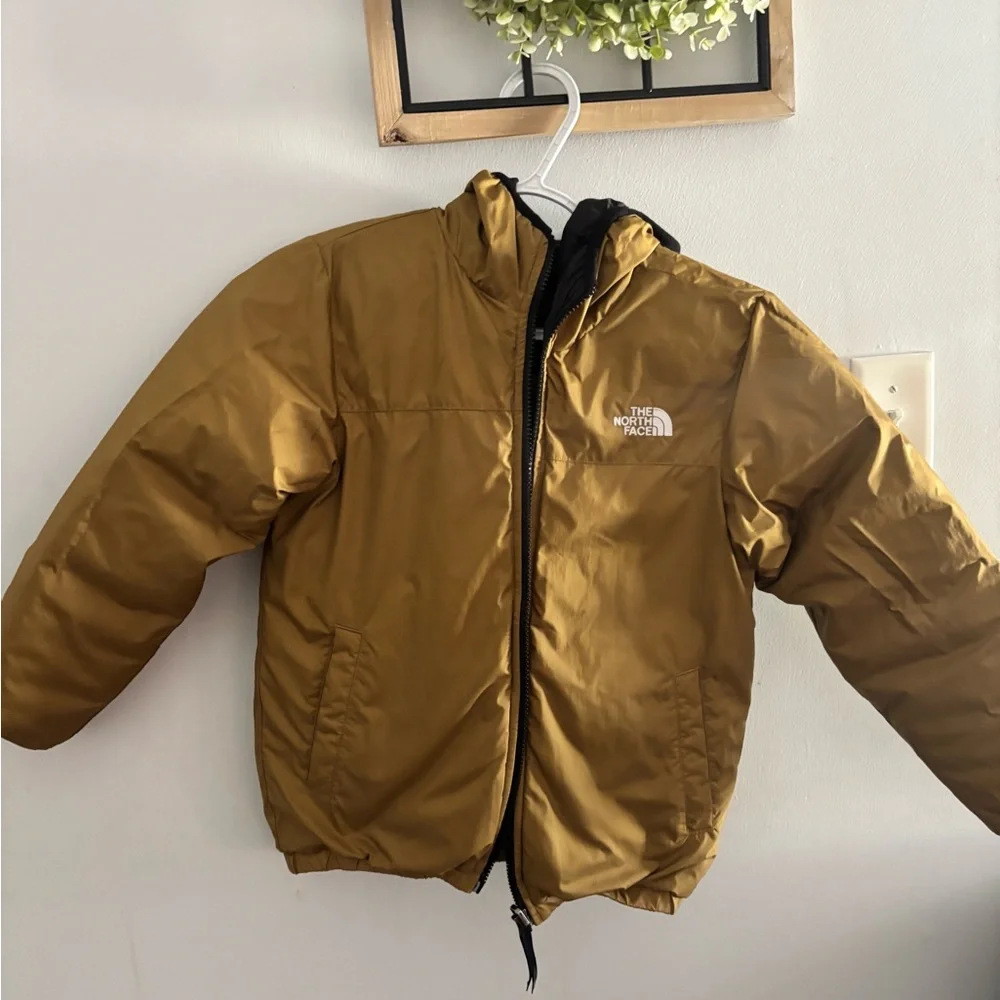 The North Face Kids Two-Tone Black and Mustard Puffer Jacket